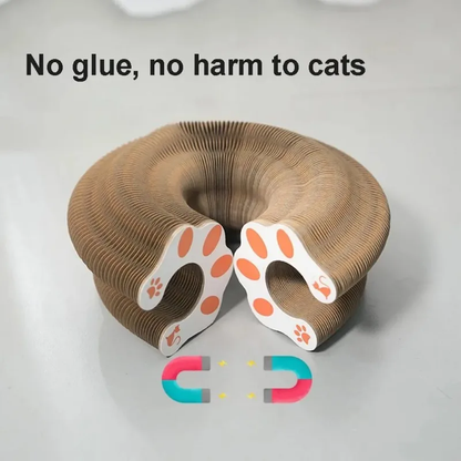 PawCurl™ Interactive Cat Tunnel Toy – Foldable Scratcher & Play Tunnel