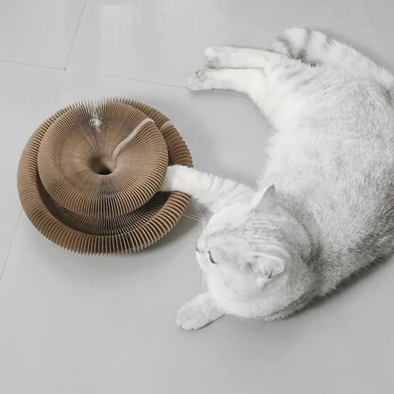 PawCurl™ Interactive Cat Tunnel Toy – Foldable Scratcher & Play Tunnel